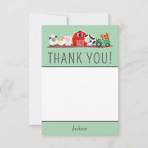 Kids Farm Animal Birthday Party Thank You