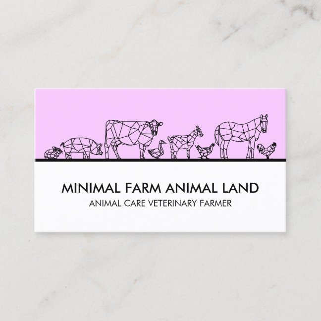 Kids Farm Party Business Card
