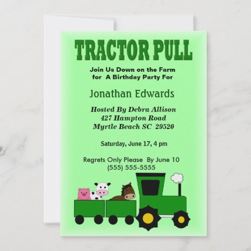 Kids Farm  Theme  Birthday Invitation