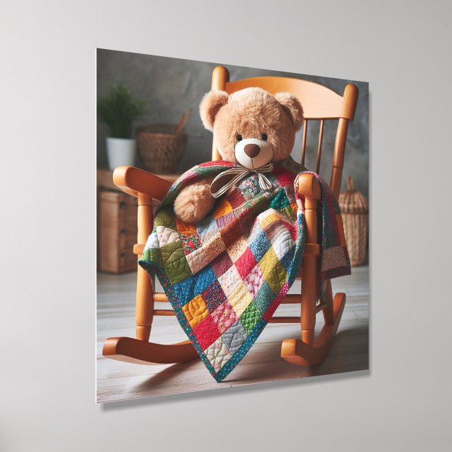 Kids Favorite Blanket & Teddy Foam Core Photo Tile (Angled)