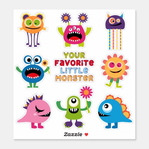Kids Favorite Little Monster Set Sticker