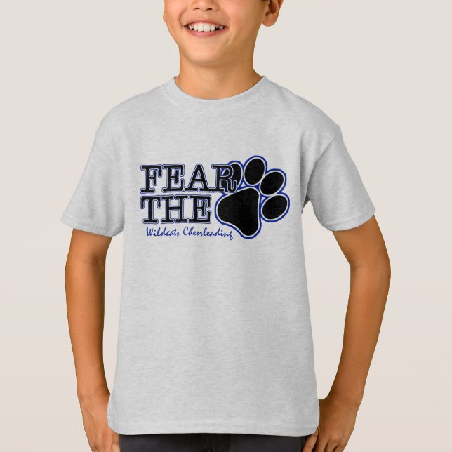 KIDS FEAR the PAW SS Gray Tee (Front)