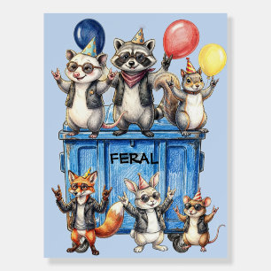 Kids Feral Birthday Sign