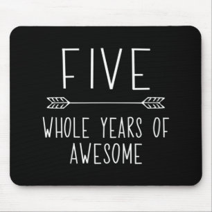 Kids Fifth Birthday Boy , 5 Year Old Birthday Boy Mouse Pad