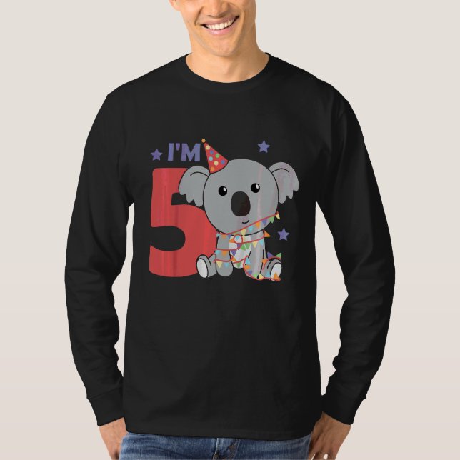 Kids Fifth Birthday Koala For Kids A Birthday Koal T-Shirt (Front)
