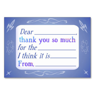 Kids - Fill in the Blank - Thank You card