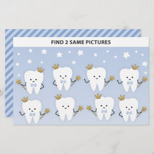Kids Find 2 Same Pictures First Tooth Party Game.