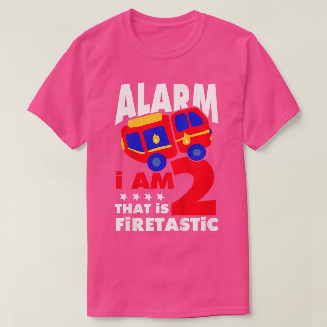 Kids Fire Department 2nd Birthday - Fire Truck 2nd T-Shirt (Design Front)