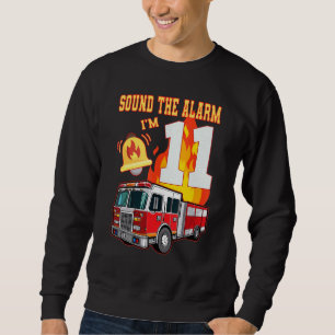 Kids Fire Truck 11th Birthday Boy Firefighter 11 Y Sweatshirt