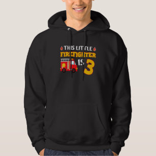 Kids Fire Truck  3 Year Old  Little Firefighter 3r Hoodie