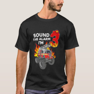 Kids Fire Truck 3rd Birthday Boy Toddler Firefight T-Shirt