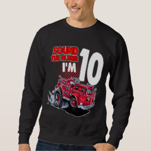 Kids Fire Truck I'm 10 Years Old Firefighter 10th  Sweatshirt