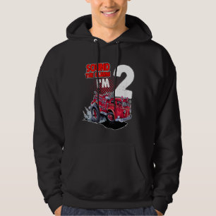 Kids Fire Truck I'm 2 Years Old Firefighter 2nd Bi Hoodie