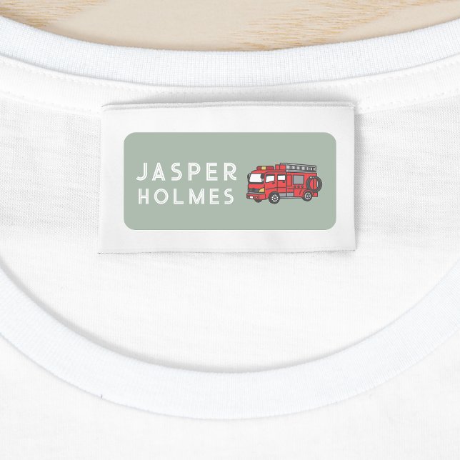 Kids Fire Truck Name Clothing Labels (Creator Uploaded)