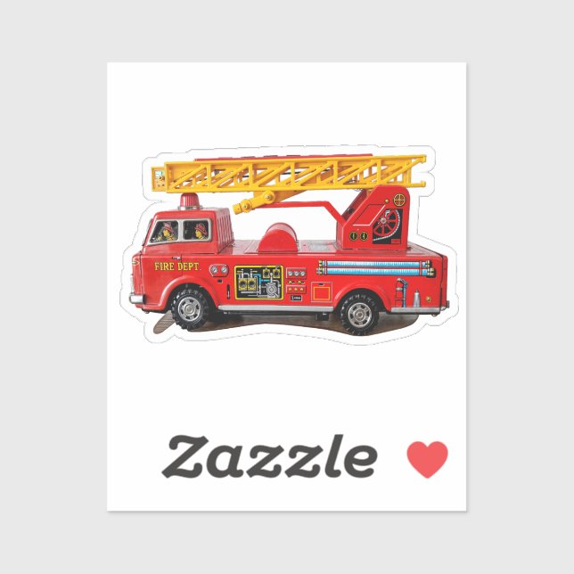 KIDS FIRETRUCK T-SHIRT STICKER (Sheet)