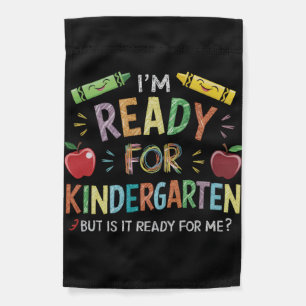 Kids First Day Of Kindergarten Fun Back To Schoo Garden Flag