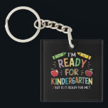 Kids First Day Of Kindergarten Fun Back To Schoo Keychain<br><div class="desc">Kids First Day Of Kindergarten Funny Back To School</div>