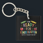 Kids First Day Of Kindergarten Fun Back To Schoo Keychain<br><div class="desc">Kids First Day Of Kindergarten Funny Back To School</div>