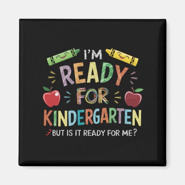 Kids First Day Of Kindergarten Fun Back To Schoo Magnet (Front)