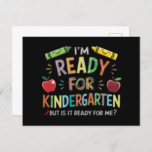 Kids First Day Of Kindergarten Fun Back To Schoo Postcard