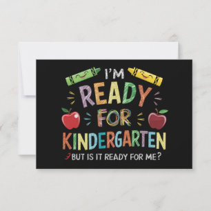 Kids First Day Of Kindergarten Fun Back To Schoo Thank You Card