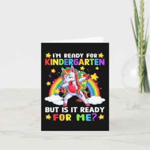 Kids First Day Of Kindergarten Fun Unicorn Back To Card