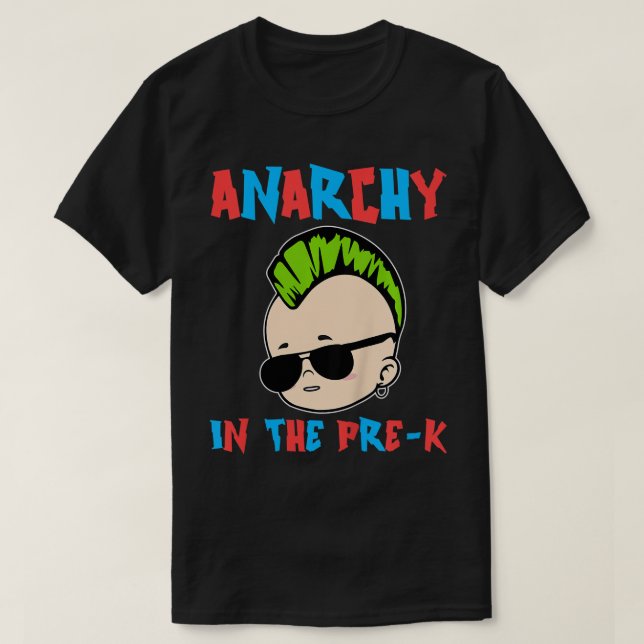 Kids First Day Of Preschool Shirt Anarchy In The P (Design Front)