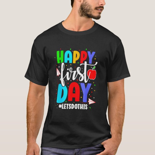 Kids First Day Of School Back To School Boys Girls T-Shirt (Front)