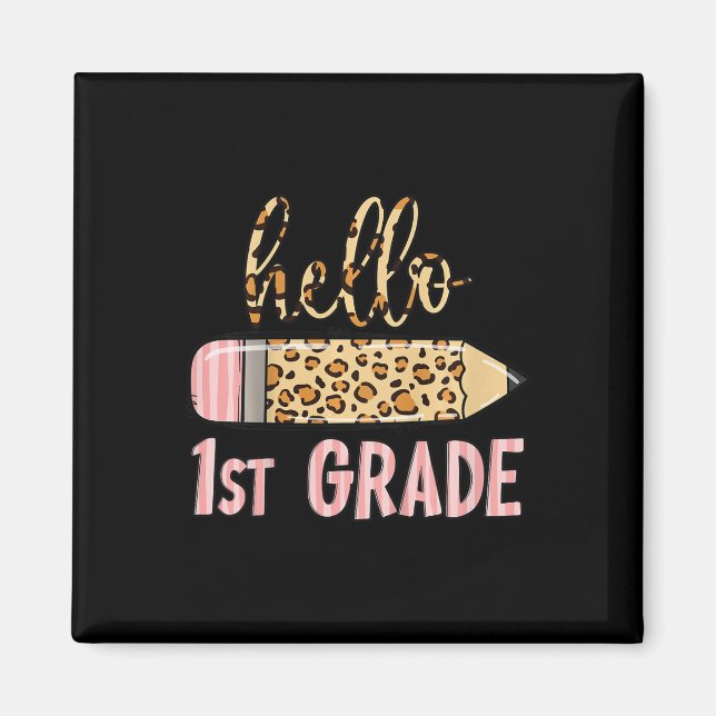 Kids First Day Of School Girls Back To School Hell Magnet (Front)