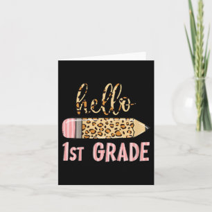 Kids First Day Of School Girls Ck To School Hello Card