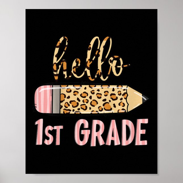 Kids First Day Of School Girls Ck To School Hello  Poster (Front)