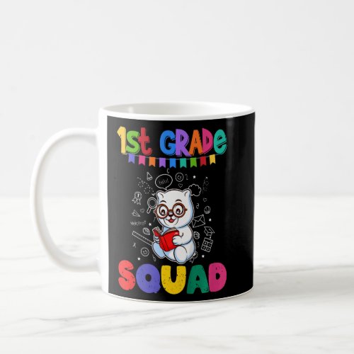 Kids First Grade Squad  Polar Bear Elementary Scho Coffee Mug