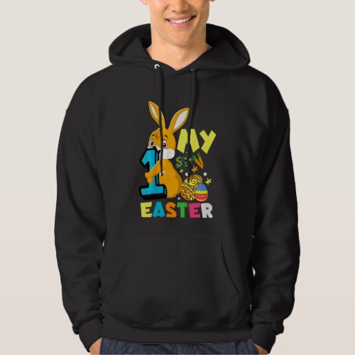 Kids First Happy Easter Day Bunny Egg Boys Girls K Hoodie