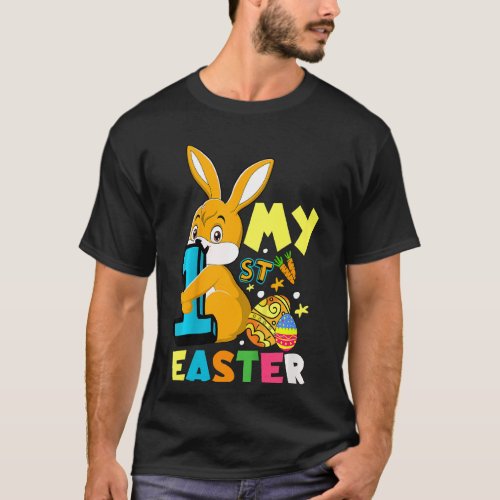 Kids First Happy Easter Day Bunny Egg Boys Girls K T_Shirt