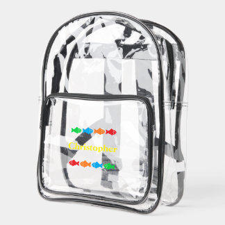 Kids Fishing Clear Backpack