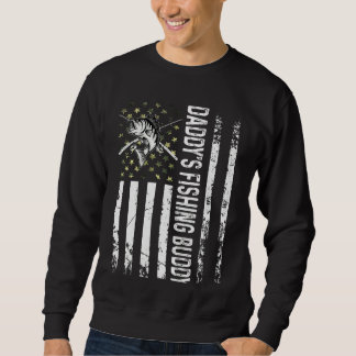 Kids Fishing  Daddy's Fishing Buddy Young Fisherma Sweatshirt