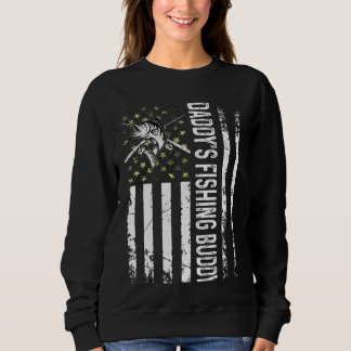 Kids Fishing  Daddy's Fishing Buddy Young Fisherma Sweatshirt
