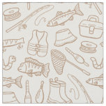 Kids Fishing Gear Fish Angler Hiking Camping Beige Fabric
