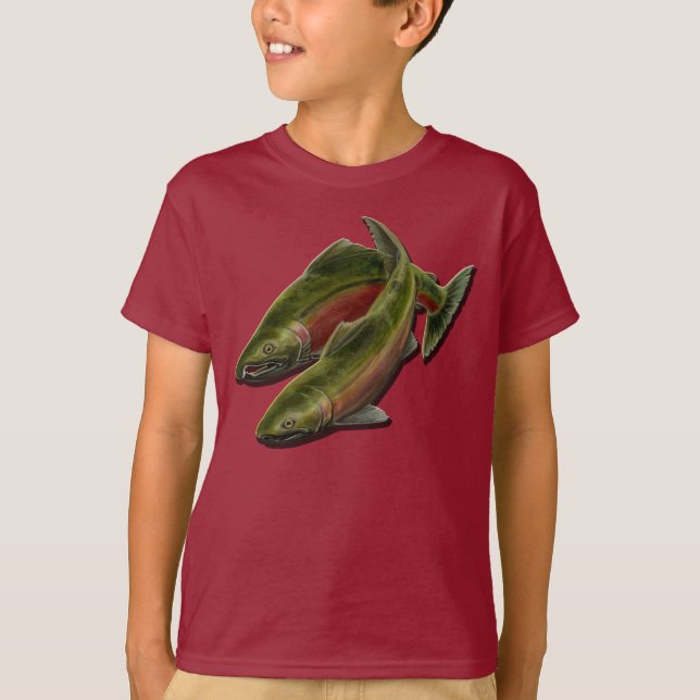 Kid's Fishing Sweatshirts Coho Salmon Kid's Shirt (Front)