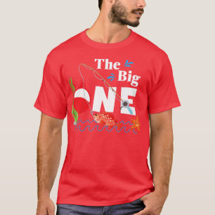 Kids Fishing The Big One Year 1st First Birthday L T-Shirt