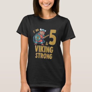 Kids Five 5yr 5th Viking Birthday Boy I´m 5 Years T-Shirt