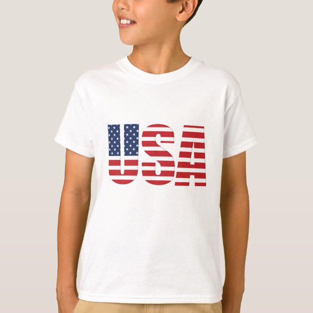 Kids Flag USA T-Shirt (Front)