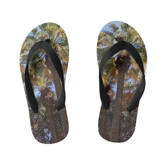 Kids Flip Flops Palm Trees (Footbed)