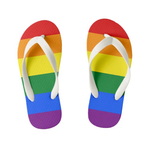 Kids Flip Flops _ Pride Flag Colors