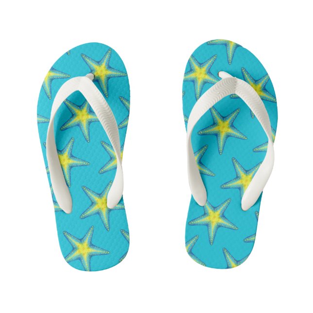 Kids Flip Flops-Starfish Kid's Flip Flops (Footbed)