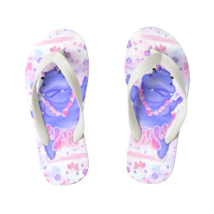 Kid's Flip Flops with Ballerina Hippo