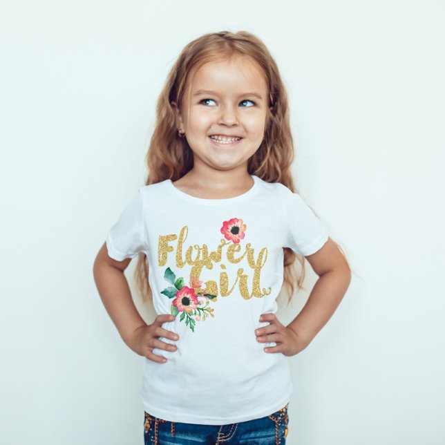 Kids Flower Girl Bridesmaid Shirts Wedding Recepti (Creator Uploaded)