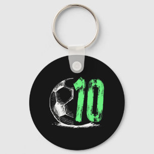 Kids Football 10 years old boy birthday party  Keychain
