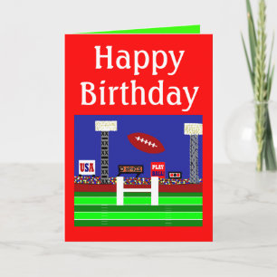 Kids Football Happy Birthday Card Gift