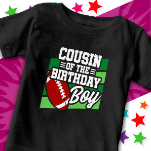 Kids Football Party Cousin of the Birthday Boy Baby T-Shirt